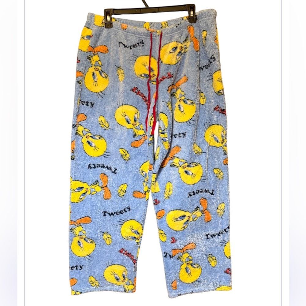 Waren Bros Tweety Bird Fleece Pajama Pants | Juniors XL (15/17) Blue and Yellow🐥